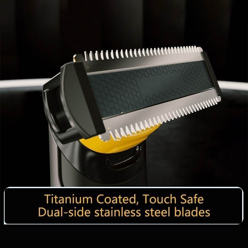 New Titanium Wireless Rechargeable Precision Shaver Multipurpose Full Body Trimmer