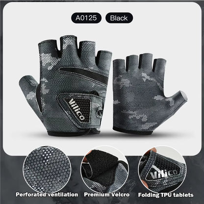 1 Pair Fishing Gloves for Men Summer Fishing Road Sub Sunscreen and anti Slip Ice Silk Breathable Thin Three Finger Cut Gloves