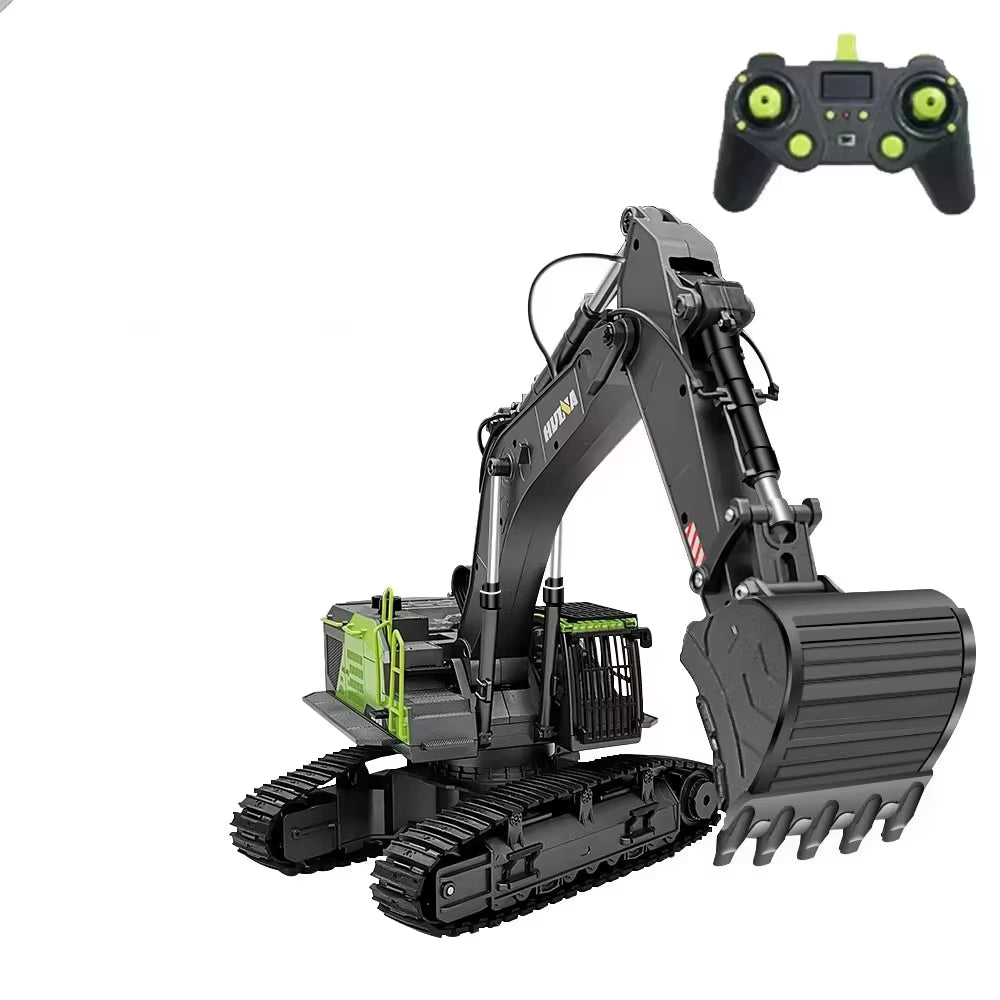 1/14 HUINA 1593 582 RC Excavator Dumper Truck Crawler Alloy Tractor Loader 2.4G Radio Controlled Car Engineering Toy for Boy