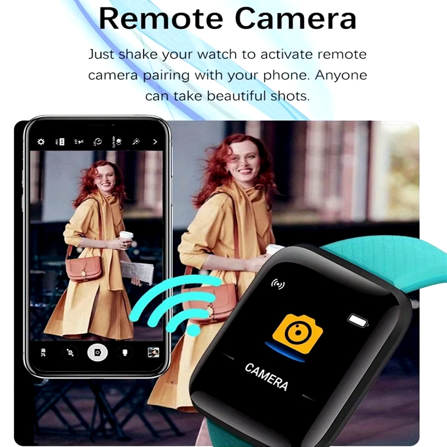 Smart Watch Sport Wristband Fitness Monitoring Track Heart Rate Call and Message Remind Men Smartwatch Woman 116 plus Clock D13