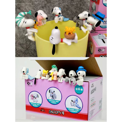 Snoppy Woodstock Figure Charlie Brown Spike Dog Model Blind Box Children Cup Rim Toy