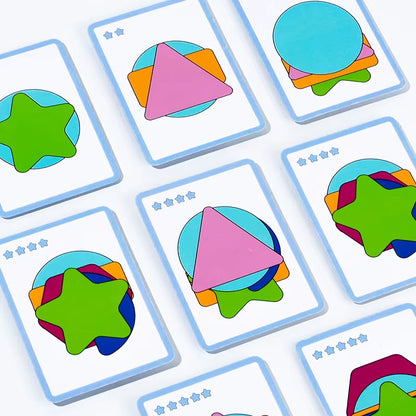 Wooden Geometric Shapes Stacked Color Recognition Games Fun Shape Stacking Puzzles Logical Thinking Training Educational Toys