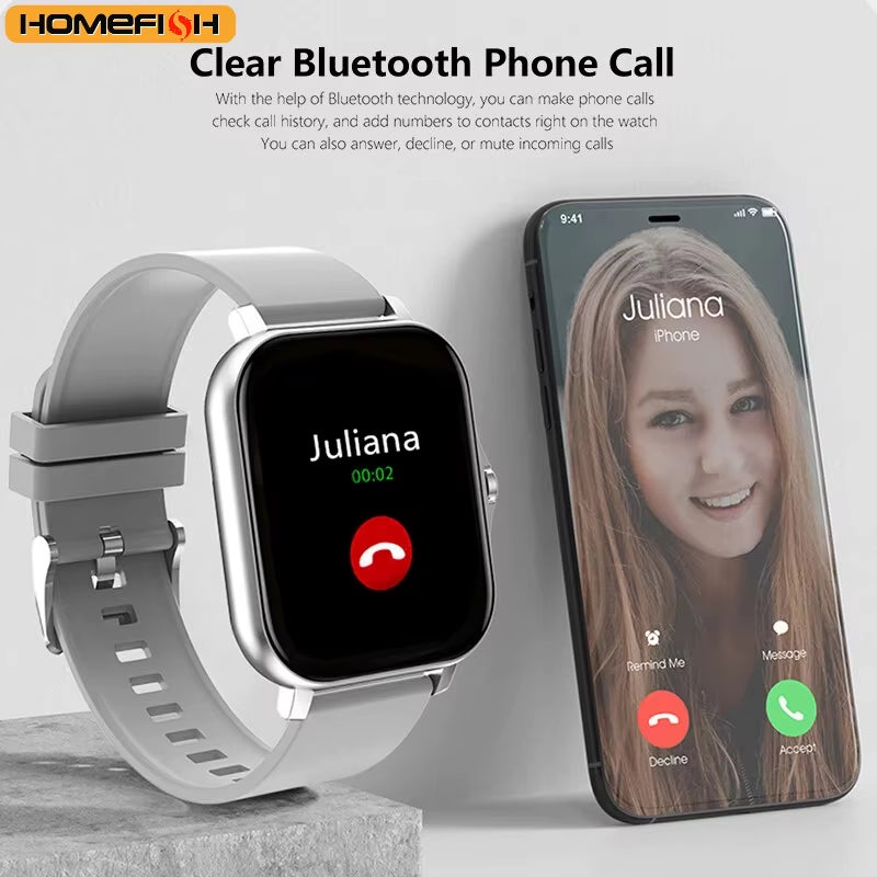 Smart Watch Android Phone 1.44''Inch Color Screen Bluetooth Call Blood Oxygen/Pressure Monitoring Smart Watch Women Men