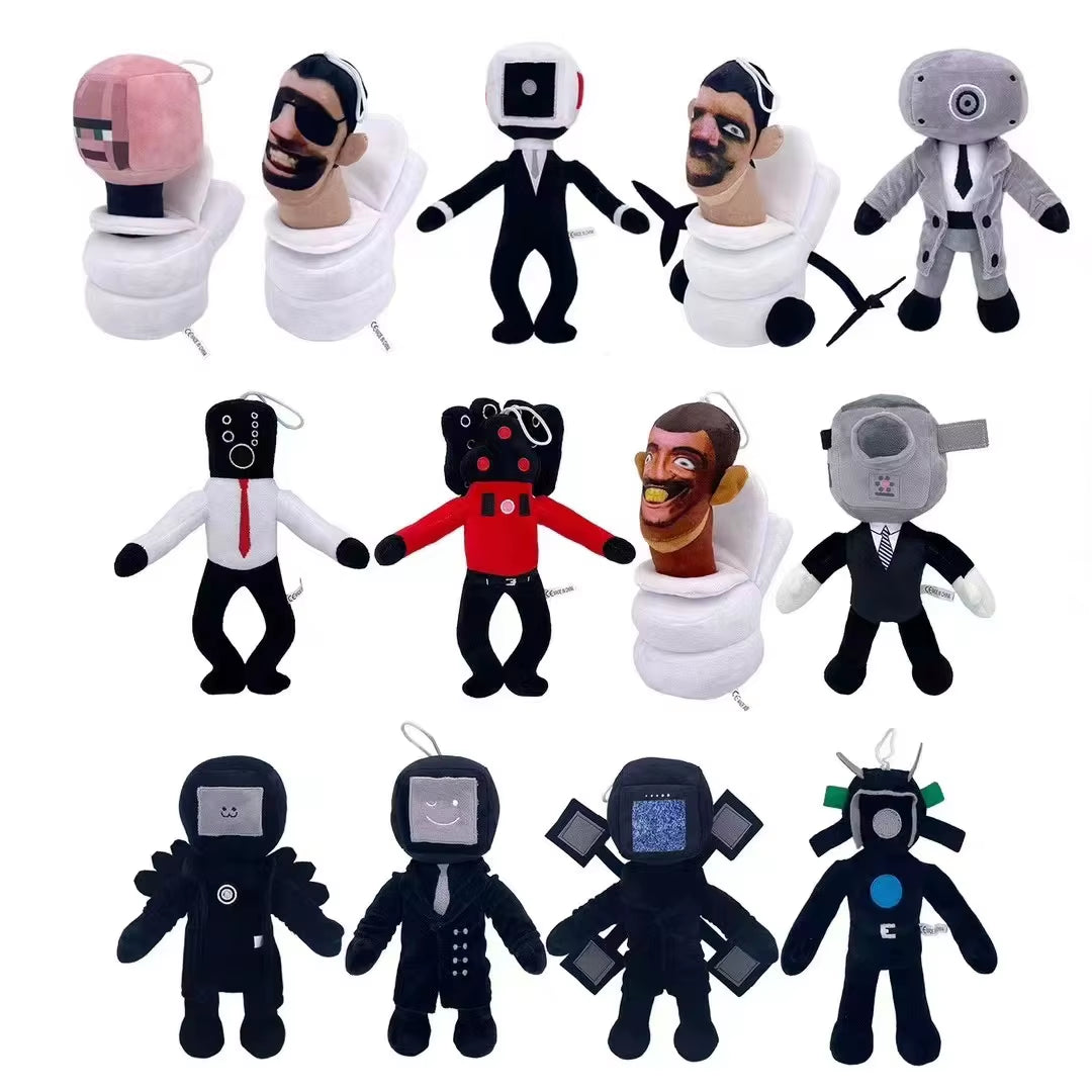 Skibidi Toilet Stuffed Plush Doll Toys Collectible Gifts for Kids Fans Adults Birthday Anime Game Figure Titan TV Man Cameraman
