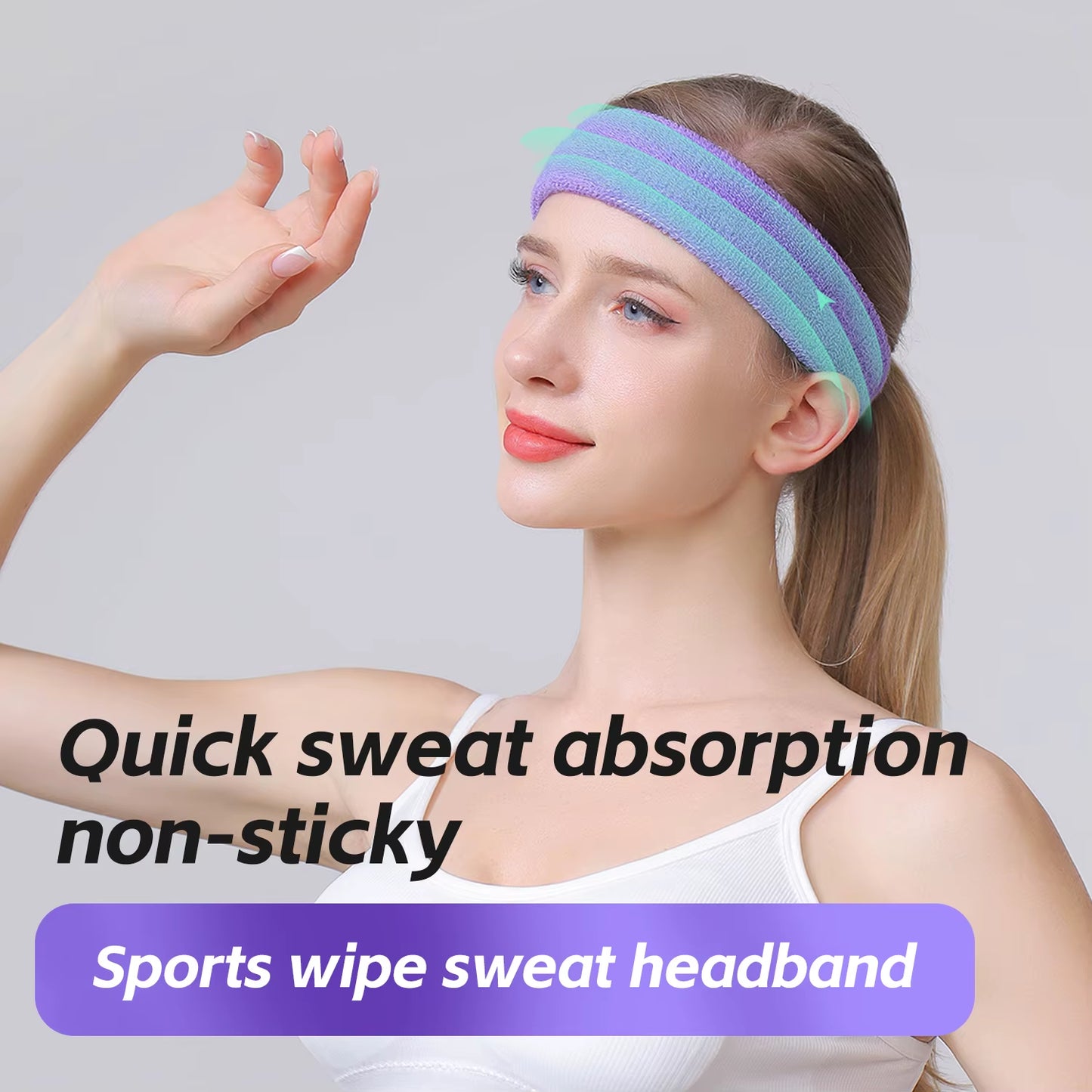 1 PC Towel Cloth Headband Sweat Bandage Sport Head Hair Band Workout Tennis Fitness Jog Basketball Running Sweatband Women Men