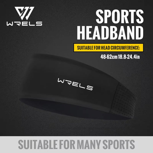 WRELS Anti-Slip Sports Headband Sweat Absorbing Headband Breathable Fitness Running Hair Band Quick Dry Elastic Cycling Hairband