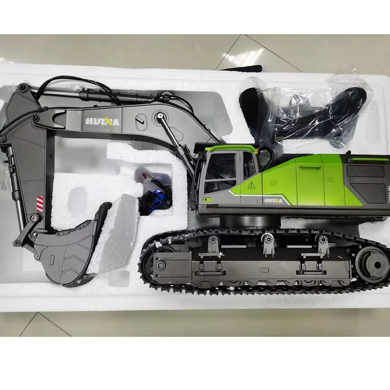 1/14 HUINA 1593 582 RC Excavator Dumper Truck Crawler Alloy Tractor Loader 2.4G Radio Controlled Car Engineering Toy for Boy