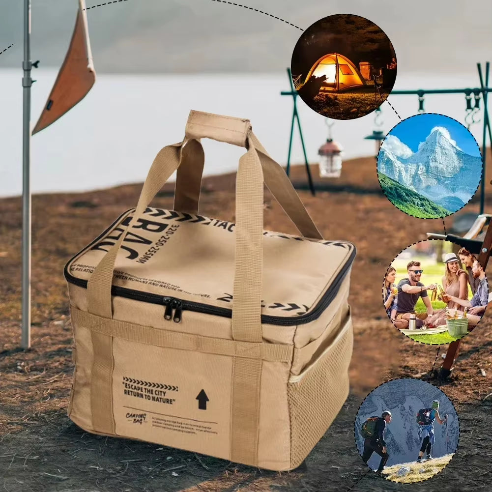 30-42L Tactical Camping Storage Bag - Insulated Folding Box for Picnic, Tableware & Field Equipment Waterproof