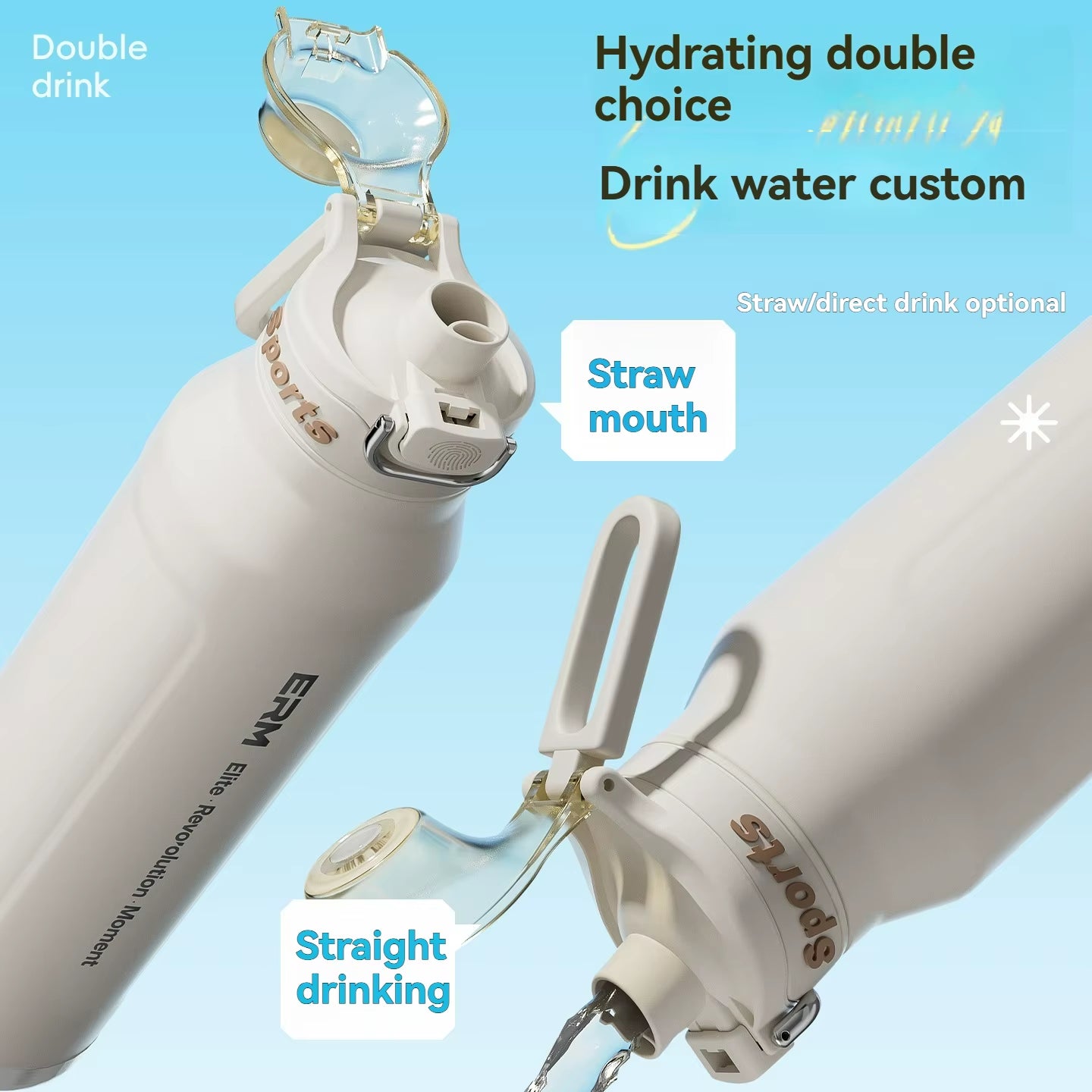 1.5L Insulated Water Bottle Stainless Steel Cold Hot Insulated Cup Vacuum Thos Bottle Double Wall Flasks