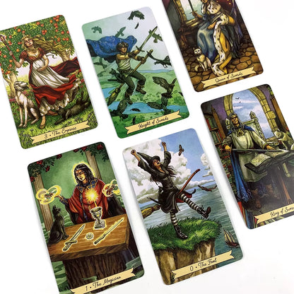 1 Box Everyday Witch Tarot Deck with Guidebook - 78 Card Set, Witchcraft Themed Party Game, Practical Magic Tarot Cards