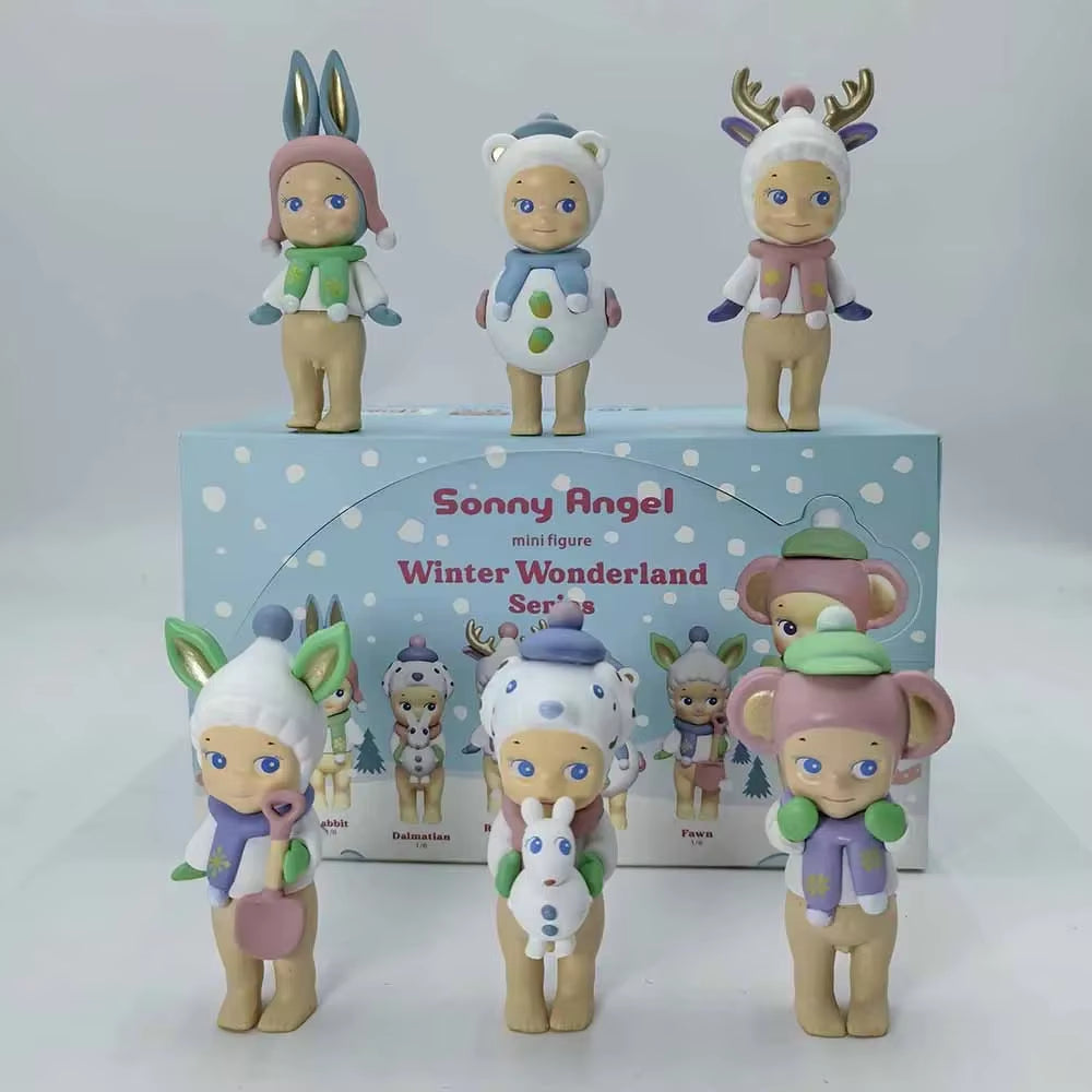 Sonny Angel Blind Box Winter Wonderland Series Mini Anime Figures Ornaments Dolls Fans Children Christmas Birthday Gift