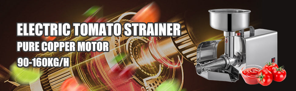 SucceBuy Electric Fruit Press Strainer Machine  Commercial Food Strainer Sauce Maker Stainless Steel Tomato Milling Tool