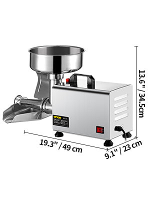 SucceBuy Electric Fruit Press Strainer Machine  Commercial Food Strainer Sauce Maker Stainless Steel Tomato Milling Tool