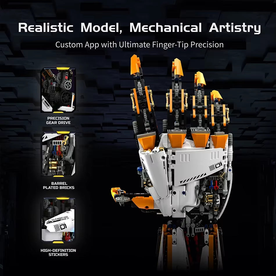 STEAM Toys Dynamic Bionic Robotic Arm Building Blocks APP Programmable Remote Control Educational Bricks Ornaments Adult Kid Gif
