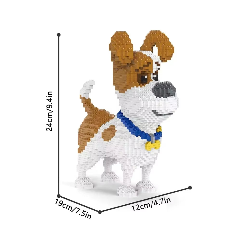 Yorkshire Terrier Dogs Model Micro Mini Building Blocks: Educational Recreation Toys for Pet Lover Gifts and Decor
