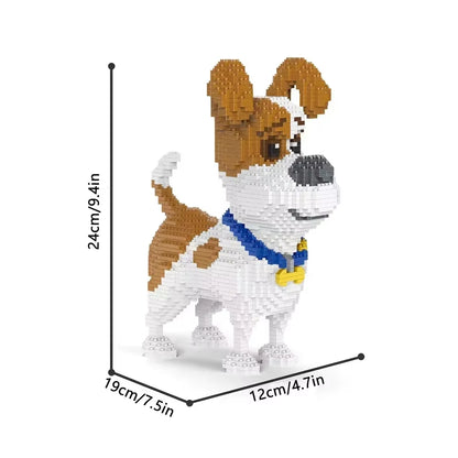 Yorkshire Terrier Dogs Model Micro Mini Building Blocks: Educational Recreation Toys for Pet Lover Gifts and Decor