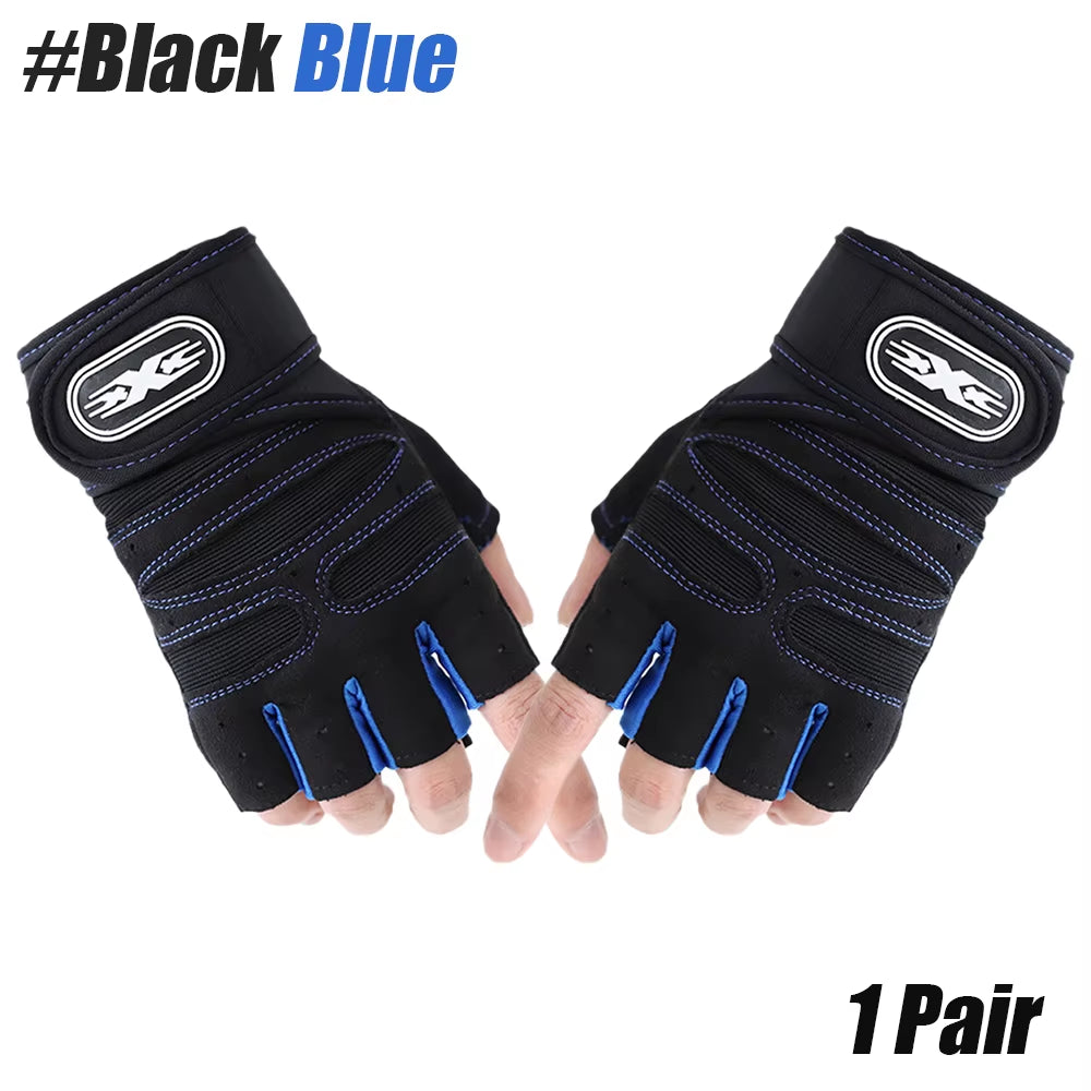 1 Pair Workout Gloves, Antislip Weight Lifting Gloves, Superior Grip & Palm Protection for Weightlifting, Fitness, Gym, Cycling