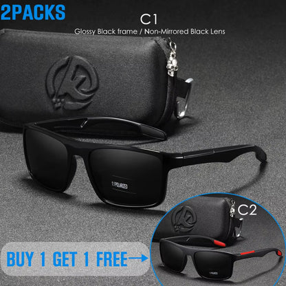 Rectangular Ultra Light Sports Sunglasses Men Polarized TAC 1.1Mm Thickness Lens Driving Sun Glasses Women Cat.3