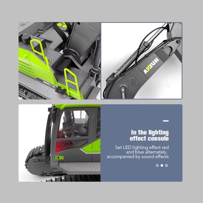 1/14 HUINA 1593 582 RC Excavator Dumper Truck Crawler Alloy Tractor Loader 2.4G Radio Controlled Car Engineering Toy for Boy
