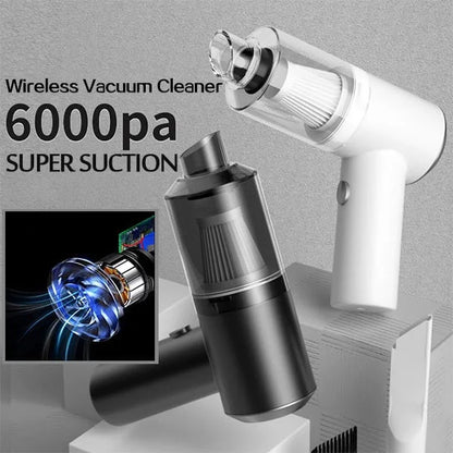 120W 6000Pa/9000Pa 3 in 1 Car/Home Wireless Handheld Vacuum Cleaner Compressor Inflator