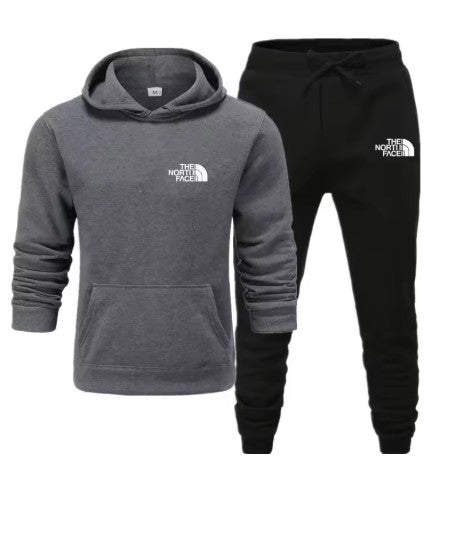 Men's Tracksuit Jogger Set - Casual Sportswear Pullover Hoodie & Sweatpants | Streetwear Fleece Print Sweatsuit