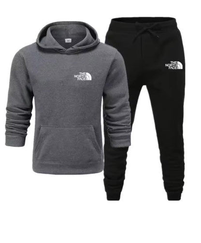 Men's Tracksuit Jogger Set - Casual Sportswear Pullover Hoodie & Sweatpants | Streetwear Fleece Print Sweatsuit